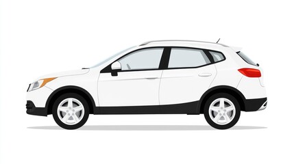 Fototapeta premium Sleek SUV in Isolated View Against White Background - Modern Auto Design Showcase
