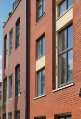 Obraz premium Double-glazed windows in a modern multifamily house in Bremen, Germany, multifamily house