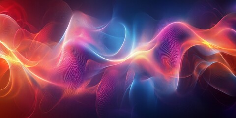 Abstract psychedelic energy waves with glowing gradients and ripple effects.