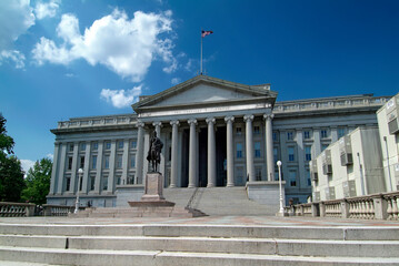 The Treasury Department Building in Washington DC USA. Created 09.10.24