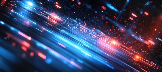 Fototapeta premium Technology Concept Background in Abstract Blue Style.
