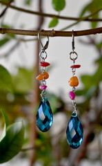 A boho earrings .handmade jewellery