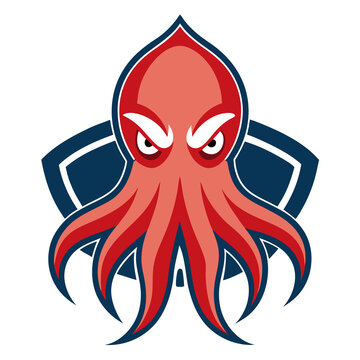 recommend clip art: Giant Squid mascot logo design