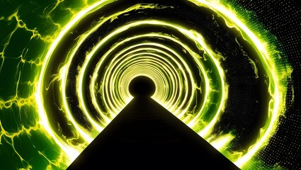 Naklejka premium Green Time Tunnel