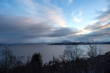 Obraz premium Water of Hvaefjord, Nupen, Norway