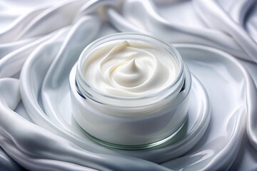 Lotion skincare cream texture cosmetic display, Isolated Background.