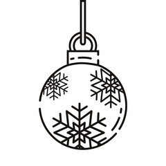 Fototapeta premium Minimalist Christmas ornament with design Vector