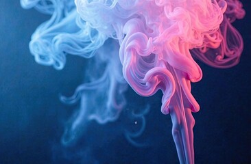 Obraz premium Colorful smoke swirls create a captivating effect in a dynamic party setting, enhancing the festive mood and atmosphere. Generative AI