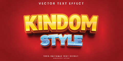 3d text effect in cartoon style