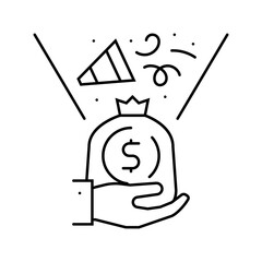 entertainment budget planning line icon vector. entertainment budget planning sign. isolated contour symbol black illustration