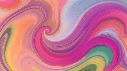 Fototapeta premium Abstract hand painted multi color brush strokes.on a black background AI generated image, ai.