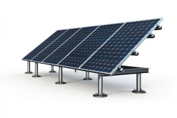 Using solar panels for health, clean energy, and the environment, Photovoltaic solar traps, green energy concept, isolated on white background.