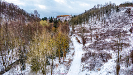 Luftbildaufnahme Güntersberge Harz Selketal