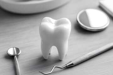 Close-up 3D rendering of dental implant surgery showcasing the step-by-step process of placing a titanium implant in the jawbone with detailed anatomical accuracy