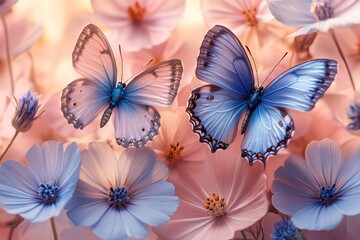 butterflies and flowers