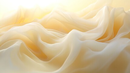 Obraz premium Smooth, flowing, cream-colored fabric drapes elegantly.