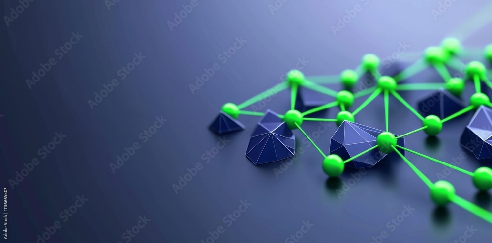 Fototapete a futuristic abstract technology background with geometric shapes and neon colors, featuring space f