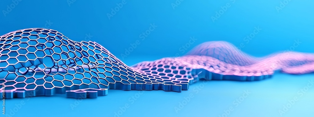 Poster abstract futuristic hexagon background. stock data analysis and automation. big data in 3d.