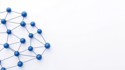 Obraz premium Abstract 3D rendering of a computer geometric digital connection structure. Network technology background featuring dots and lines, representing binary code algorithms and deep learning.