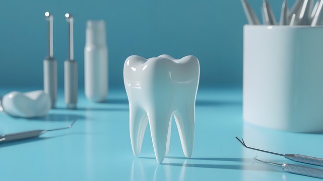 Close-up 3D rendering of dental implant surgery showcasing the step-by-step process of placing a titanium implant in the jawbone with detailed anatomical accuracy