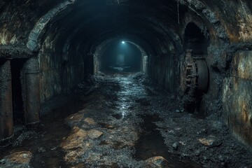 Obraz premium old abandoned tunnel