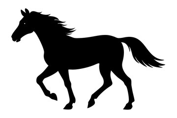 horse silhouette vector illustration