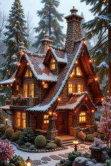 Naklejka premium house in the snow