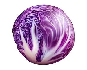 a purple and white cabbage