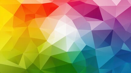 Fototapeta premium Vibrant rainbow polygonal abstract background.