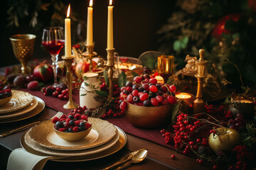 christmas dinner table