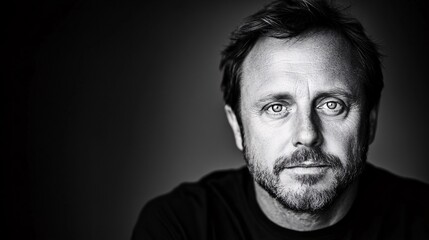 Black and White Portrait of a Man