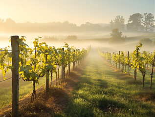Obraz premium Fog Across Nature and Urban Life