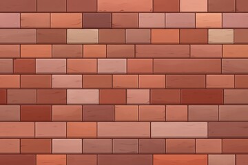 Fototapeta premium Red brick wall texture with various shades and patterns for background design