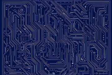 Futuristic vector illustration of a aqua circuit board with intricate digital tech elements, perfect for advanced technology backgrounds.