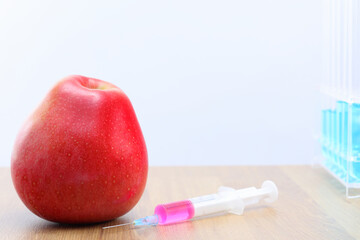 Apple as a symbol of taking care of your health, regular check-ups and taking care of yourself and your health