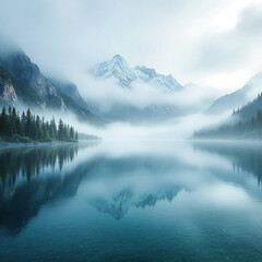 Obraz premium Fog Across Nature and Urban Life