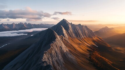 Fototapeta premium Mountain Range at Sunrise