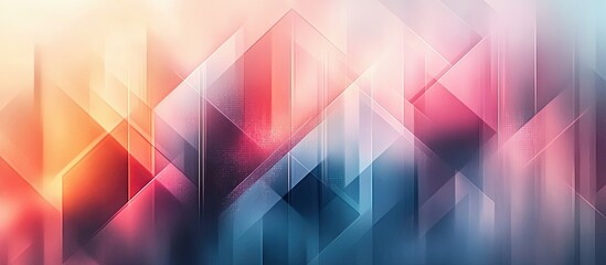 Obraz premium Abstract Geometric Shapes: A Symphony of Pink, Red, and Blue Hues