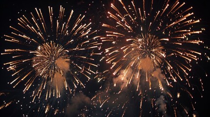 Fireworks night sky background illustration