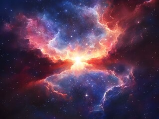 Obraz premium Mesmerizing abstract image featuring swirling golden particles in a spiral formation, evoking cosmic energy and dynamic motion against a dark background