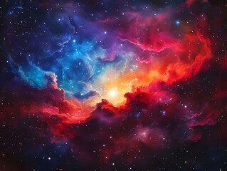 Obraz premium Mesmerizing abstract image featuring swirling golden particles in a spiral formation, evoking cosmic energy and dynamic motion against a dark background