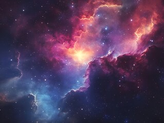 Obraz premium Mesmerizing abstract image featuring swirling golden particles in a spiral formation, evoking cosmic energy and dynamic motion against a dark background