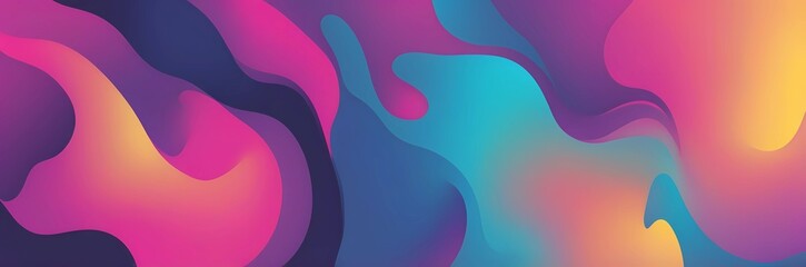 Obraz premium Abstract 2D vibrant color ink split Digital painting wallpaper with night cosmic colors