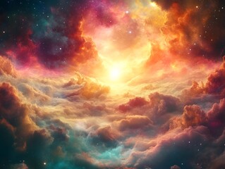 Mesmerizing abstract image featuring swirling golden particles in a spiral formation, evoking cosmic energy and dynamic motion against a dark background