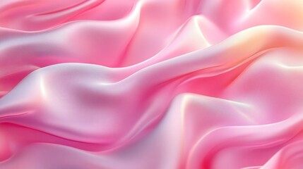 Obraz premium Gentle folds of silky fabric flow together in a harmonious blend of pink and white, evoking feelings of serenity and soft luxury. The smooth texture invites a sense of calm and beauty