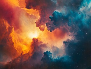 Fototapeta premium Mesmerizing abstract image featuring swirling golden particles in a spiral formation, evoking cosmic energy and dynamic motion against a dark background