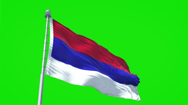 Green screen flag of Republic of Srpska