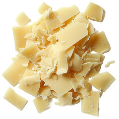 Shaved Parmesan Cheese Isolated on Transparent Background