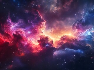 Fototapeta premium Mesmerizing abstract image featuring swirling golden particles in a spiral formation, evoking cosmic energy and dynamic motion against a dark background