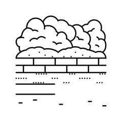 edging garden maintenance line icon vector. edging garden maintenance sign. isolated contour symbol black illustration